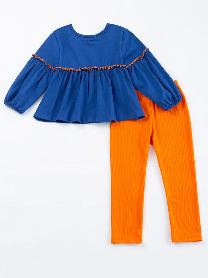 Pumpkin Ghost Applique Pants Set