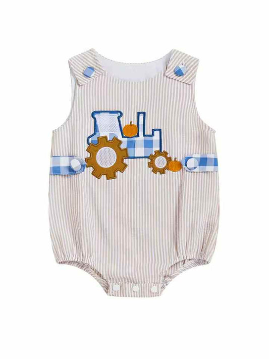 Plaid Tractor Romper
