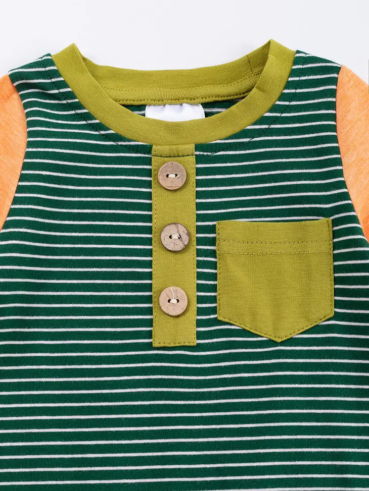 Forest Stripes Romper