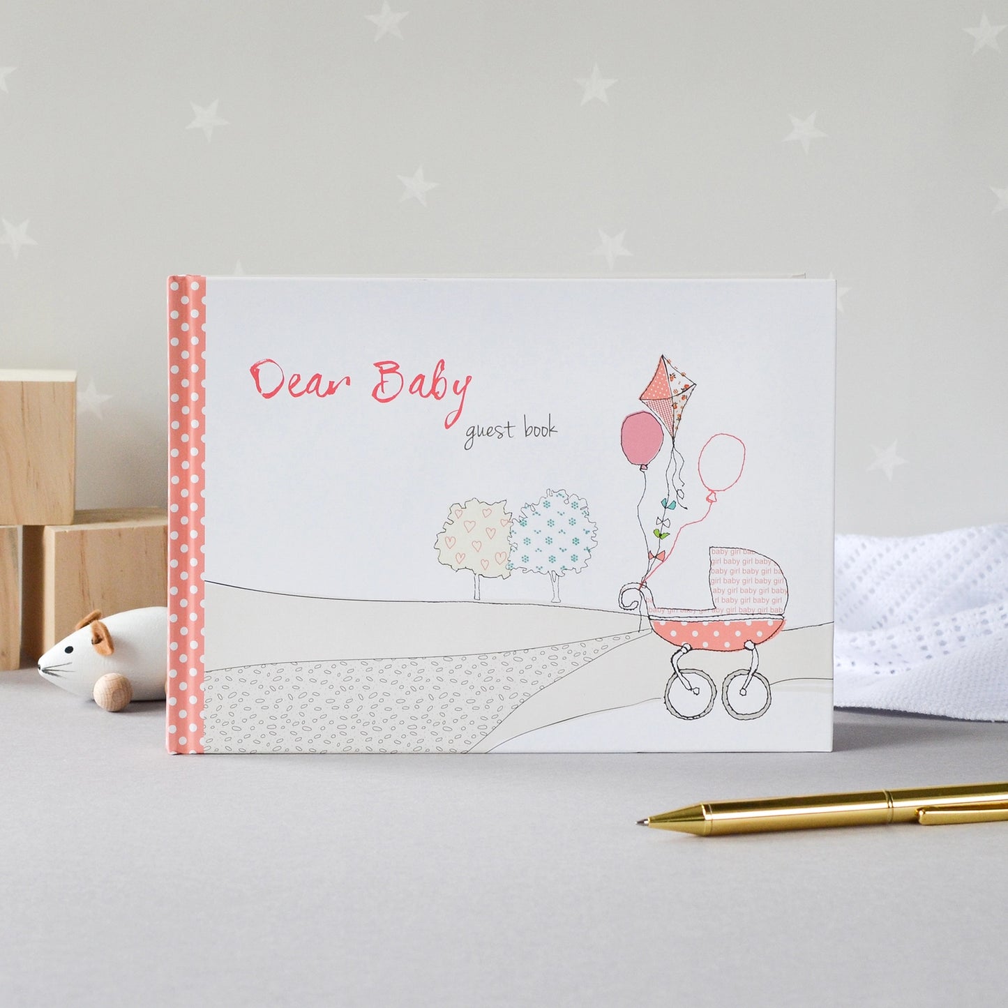 Dear Baby Guest Book: Pink