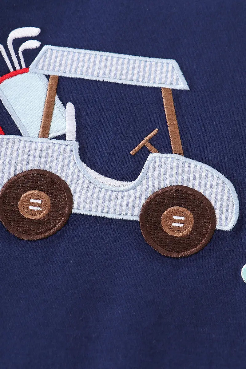Navy Golf Embroidery Tee
