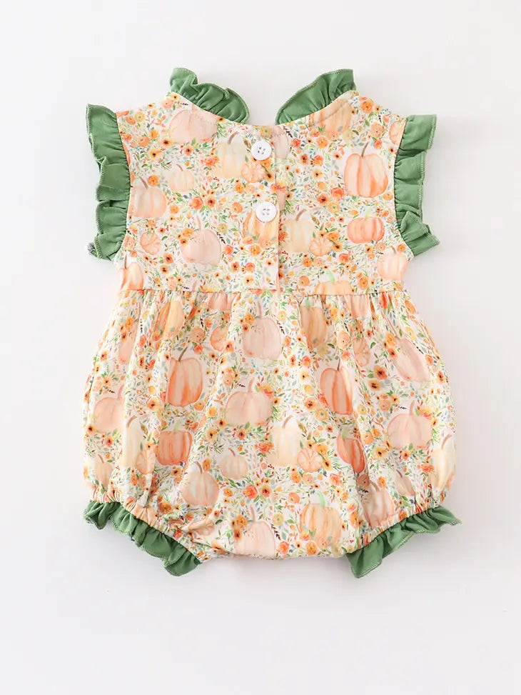 Green Ruffle Pumpkin Bubble