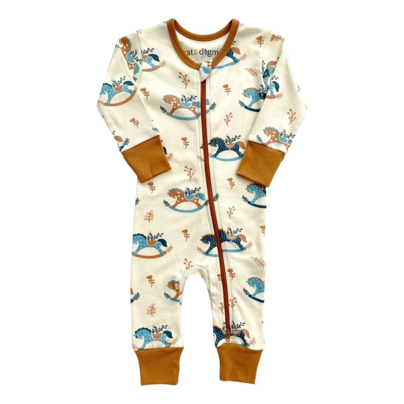 Rocking Horse Organic Baby Zippy Romper