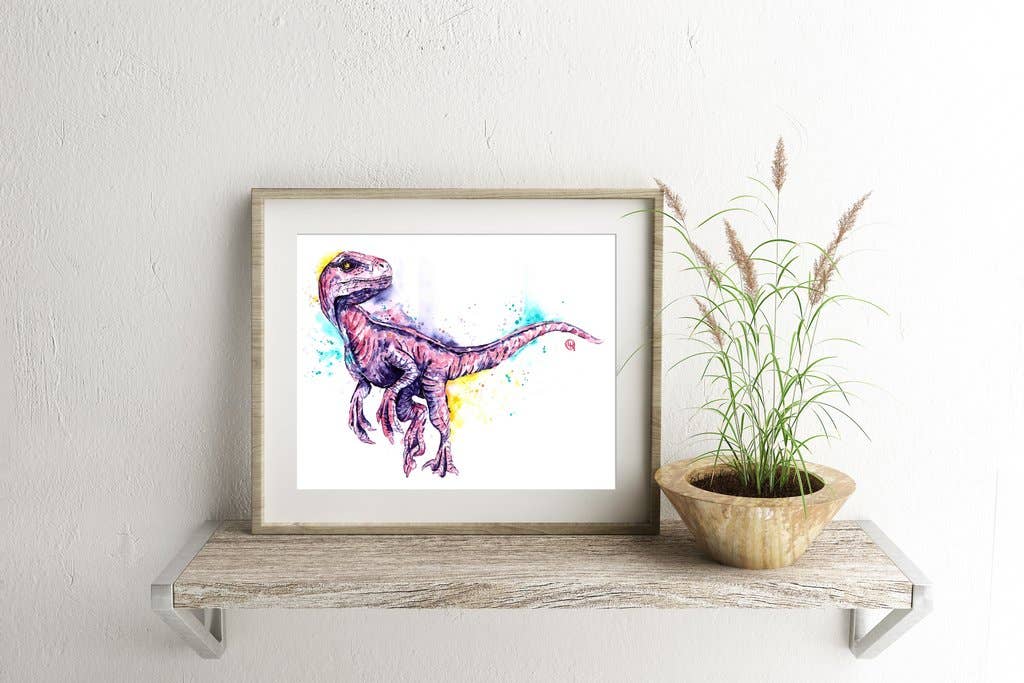 Blue the Raptor Art Print