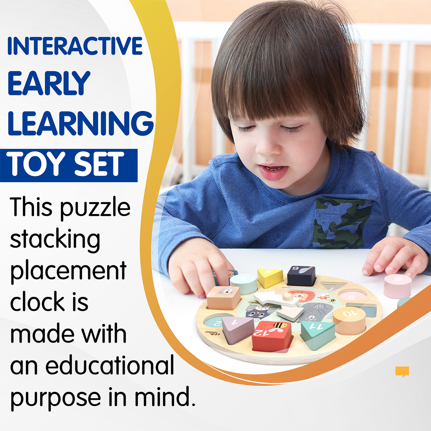 Leo & Friends Shape Sorting Clock