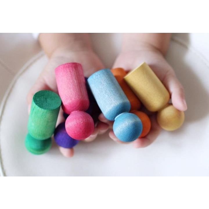 Montessori Men - Rainbow Peg Dolls
