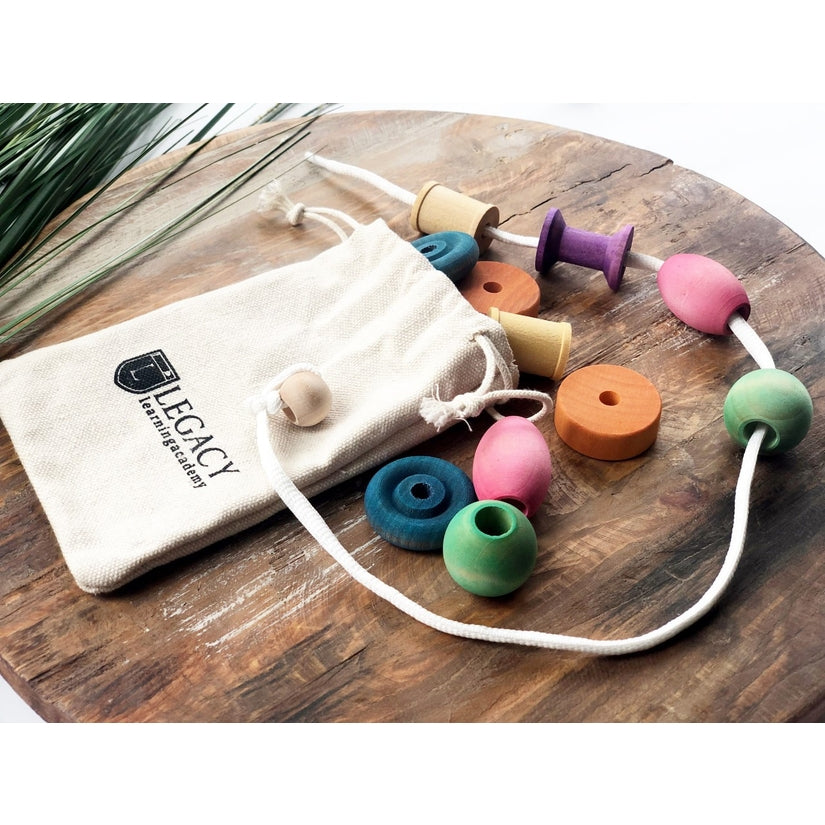 Wooden Bead Stringing Set