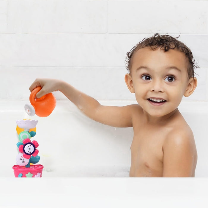 9 PCs Bath Toys for Toddlers, Flower Waterfall Water Station