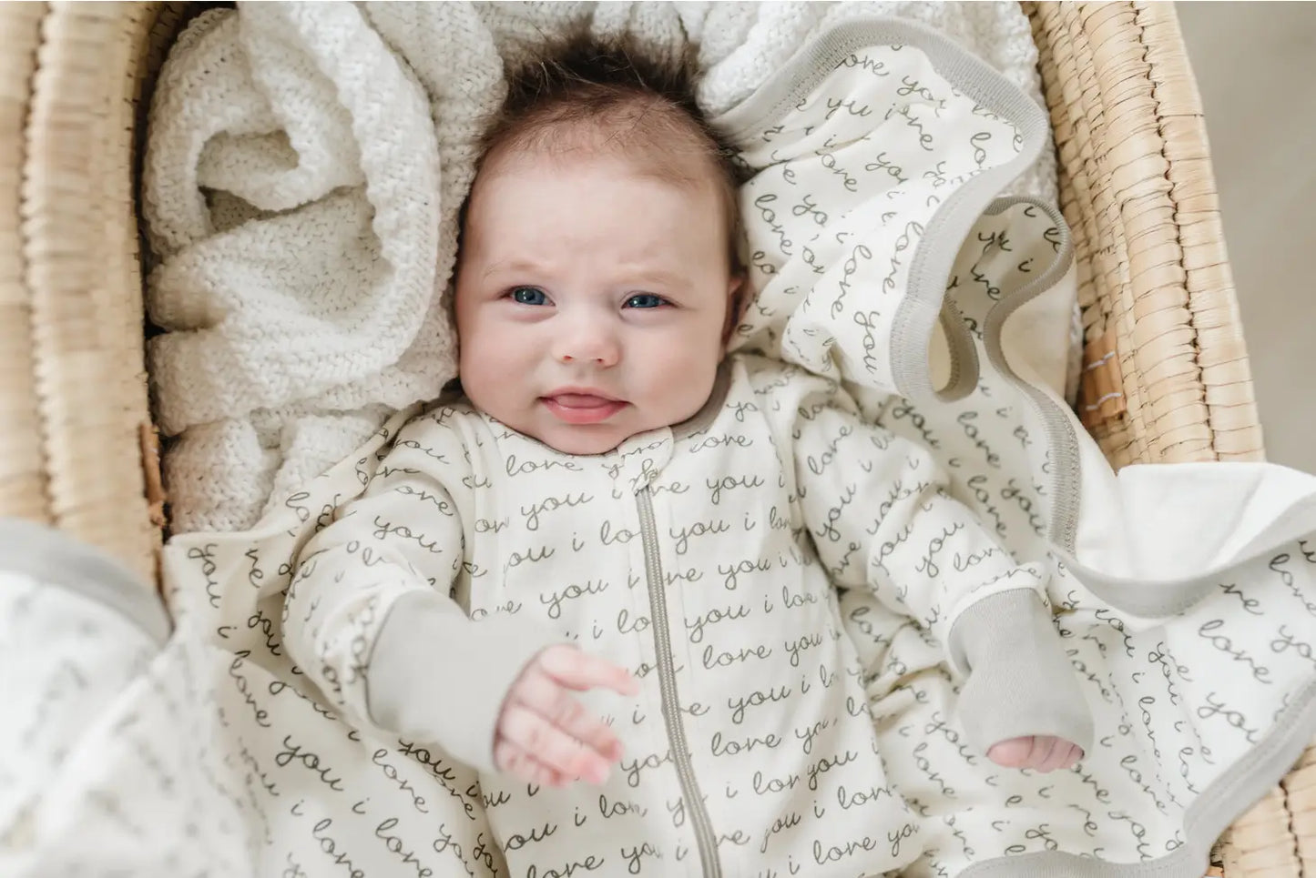 I Love You Organic Baby Footie Pajamas
