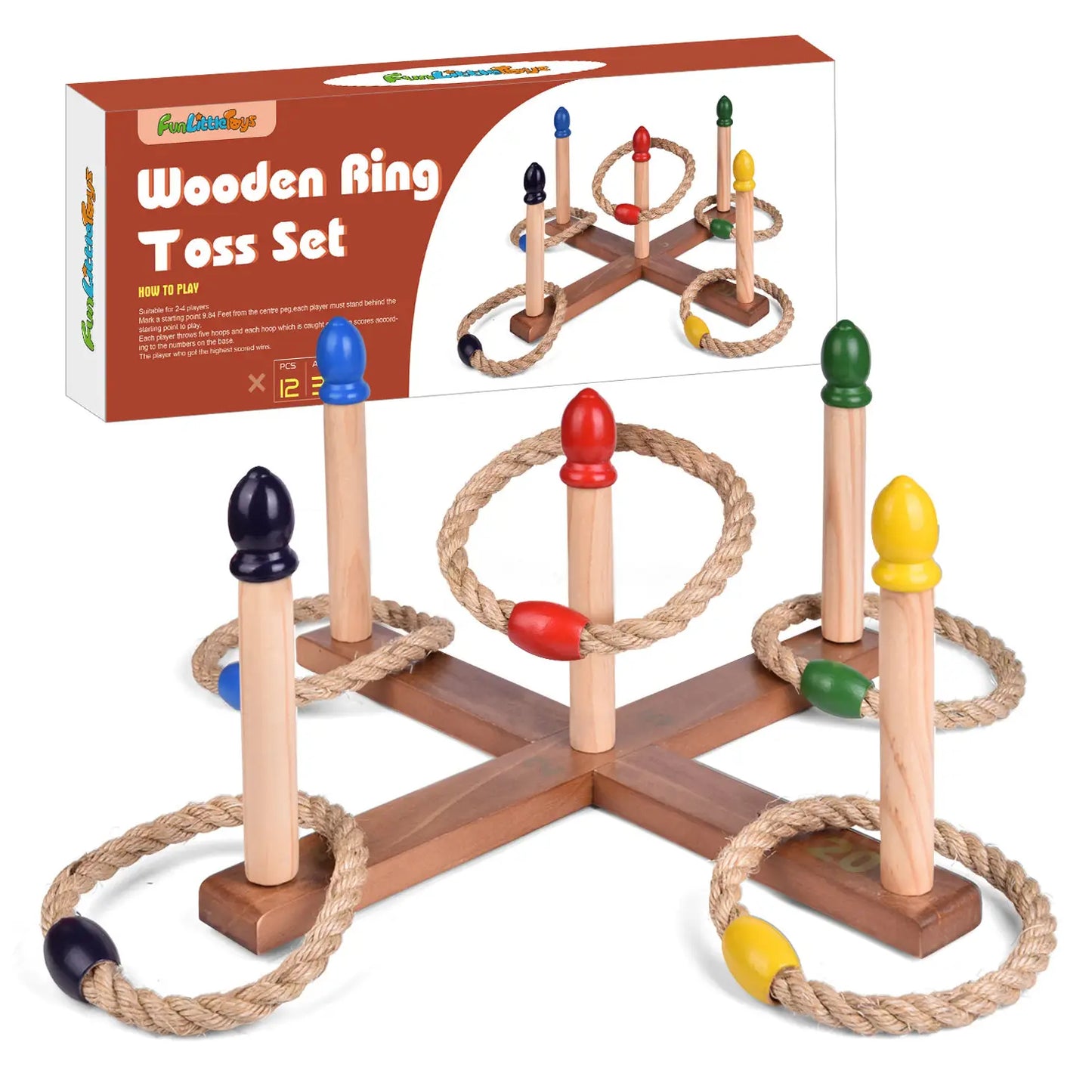Wooden Ring Toss Outdoor Game