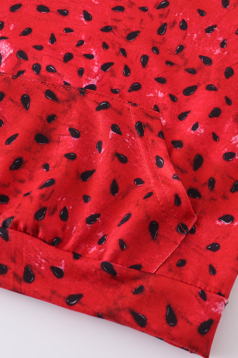 Watermelon Hooded Shorts Set