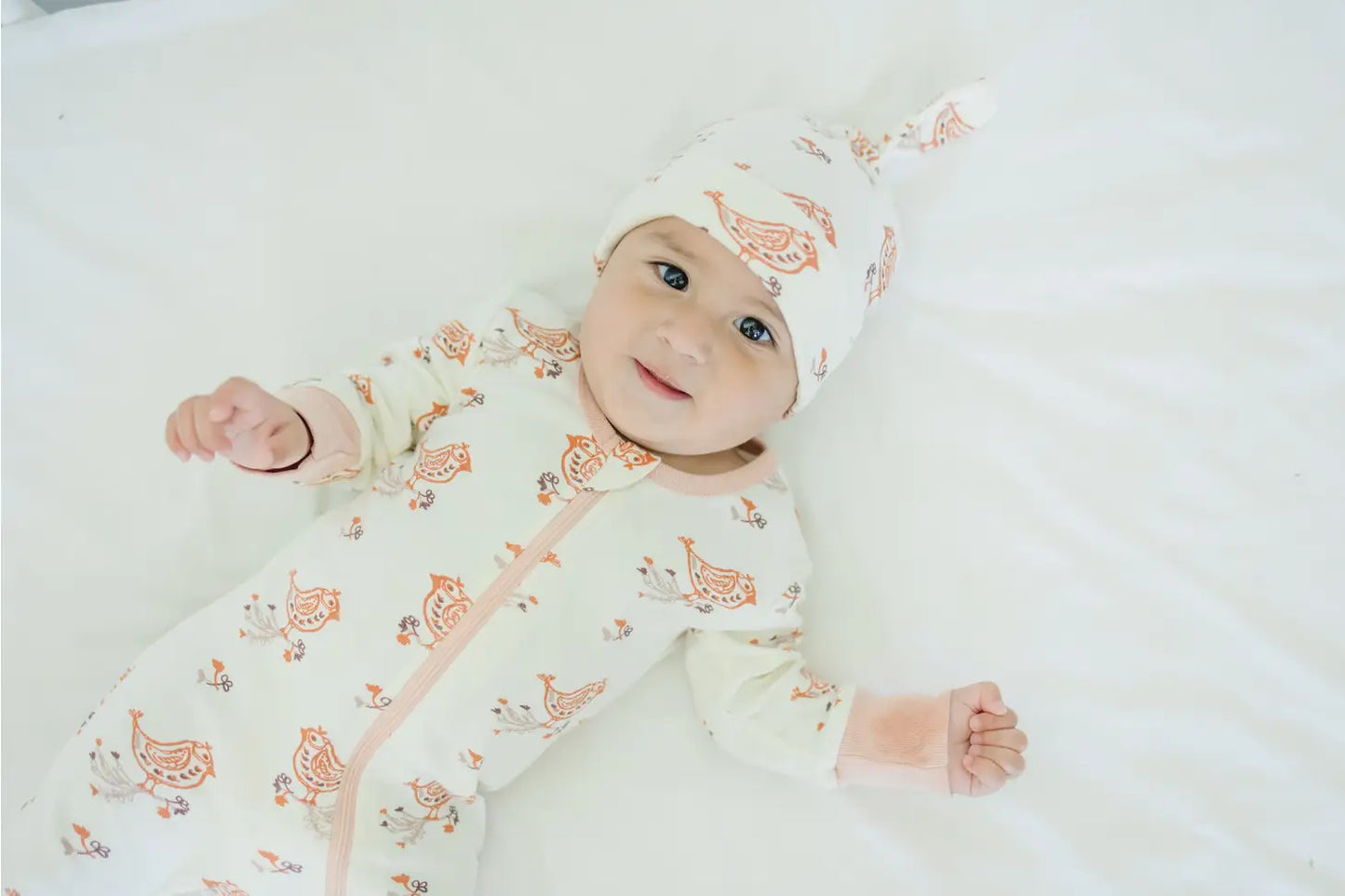 Celadon Quail Organic Baby Footie Pajamas