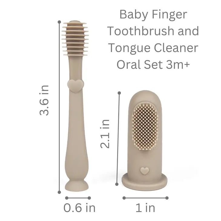 Baby Finger Toothbrush & Tongue Cleaner Oral Set