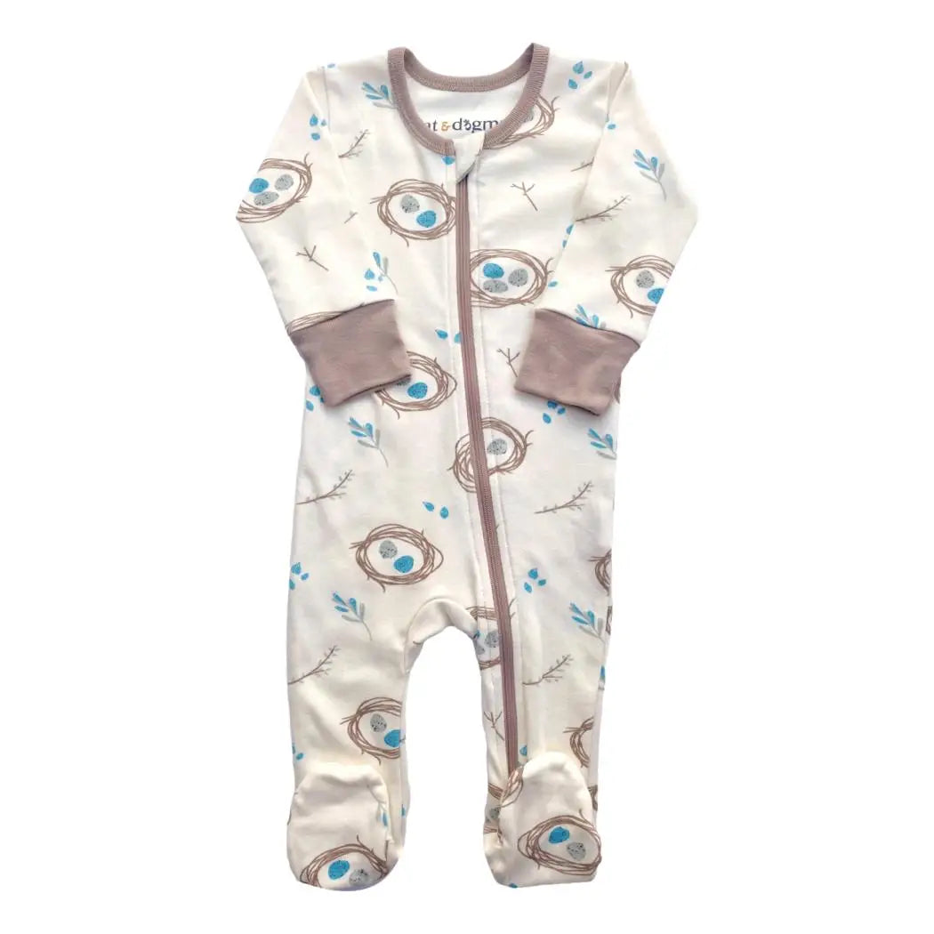 Quail Nest Organic Baby Footie Pajamas