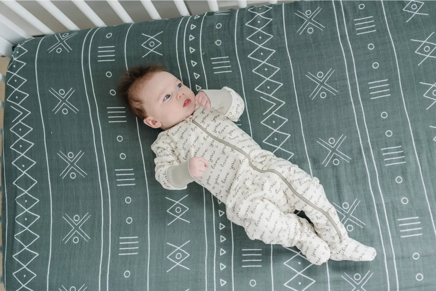 I Love You Organic Baby Footie Pajamas