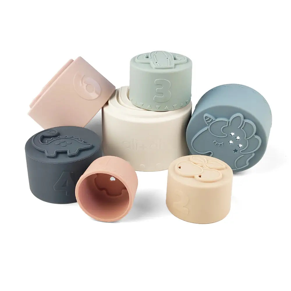 Large Soft Silicone Stacking Cups Toy