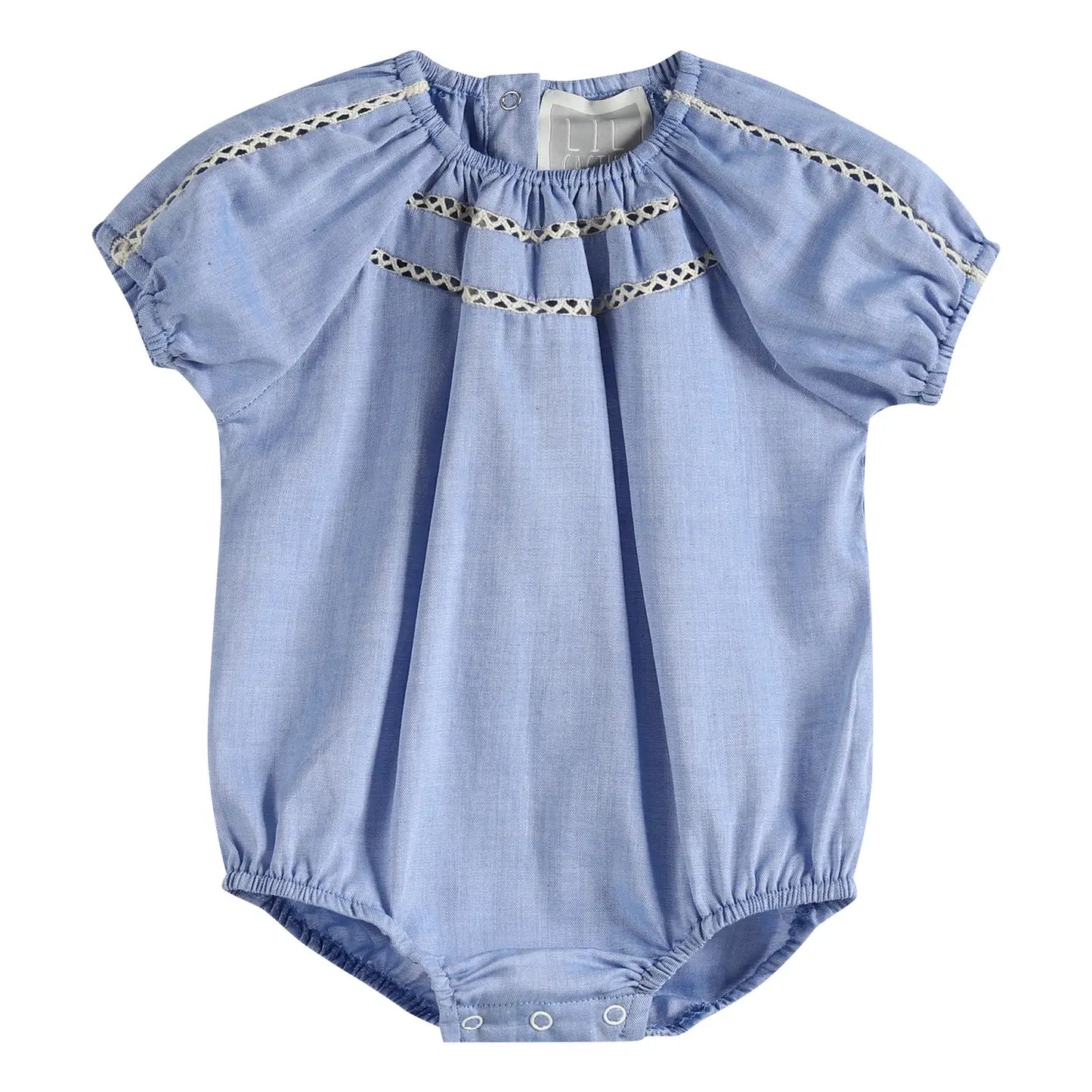 Lil Cactus Blue Cotton Romper