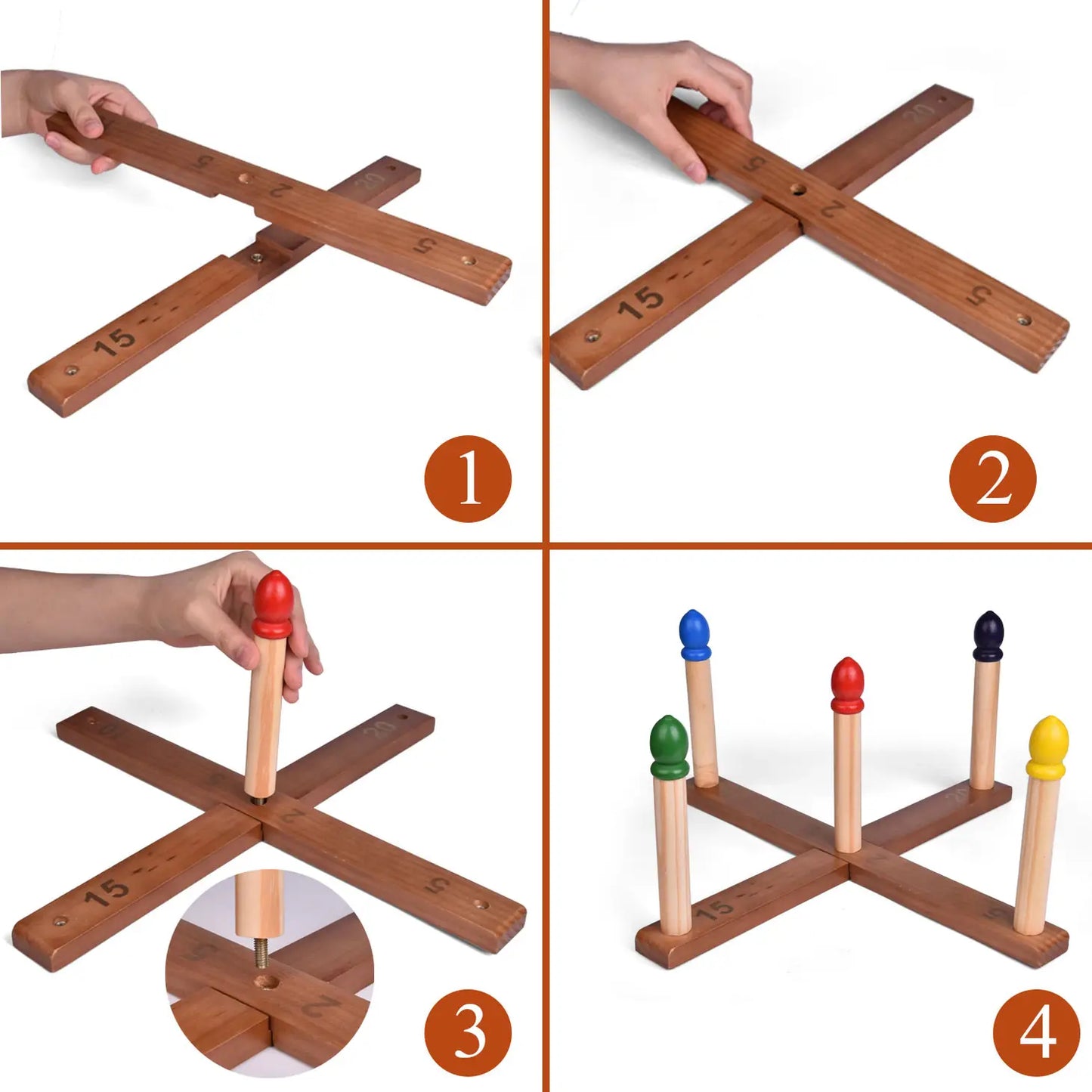 Wooden Ring Toss Outdoor Game