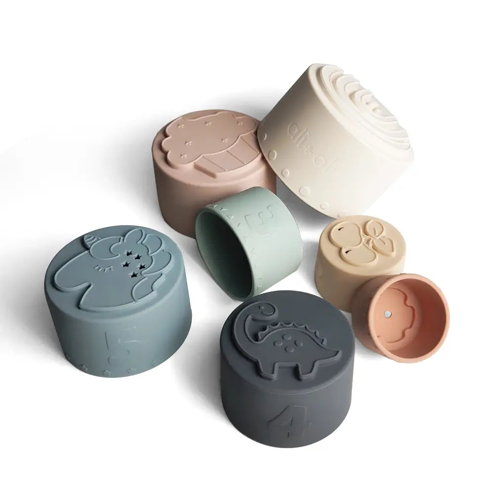 Large Soft Silicone Stacking Cups Toy
