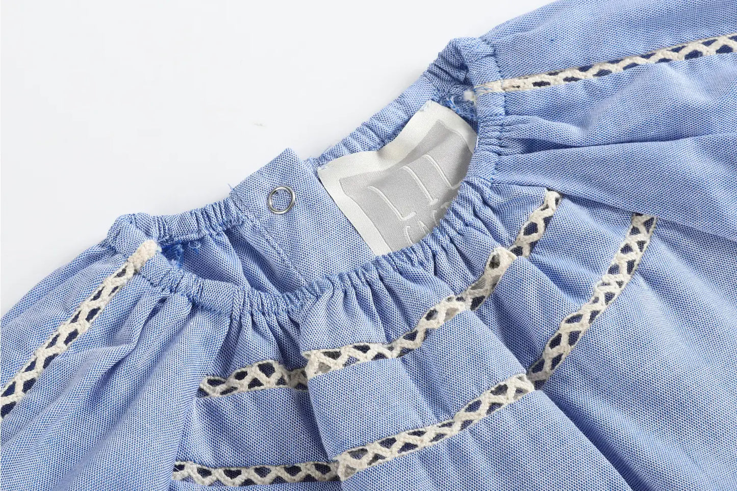 Lil Cactus Blue Cotton Romper