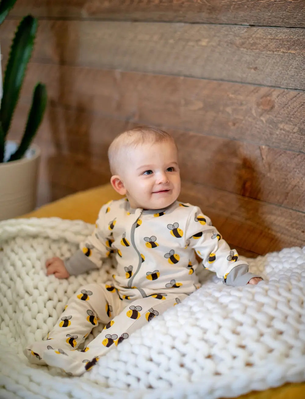 Bumble Bee Organic Baby Footie Pajamas