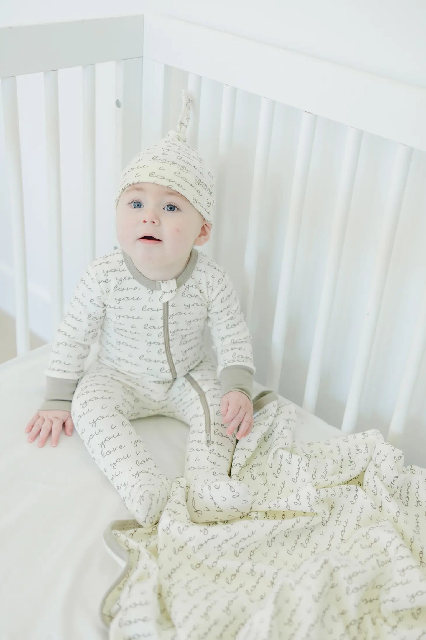I Love You Organic Baby Footie Pajamas