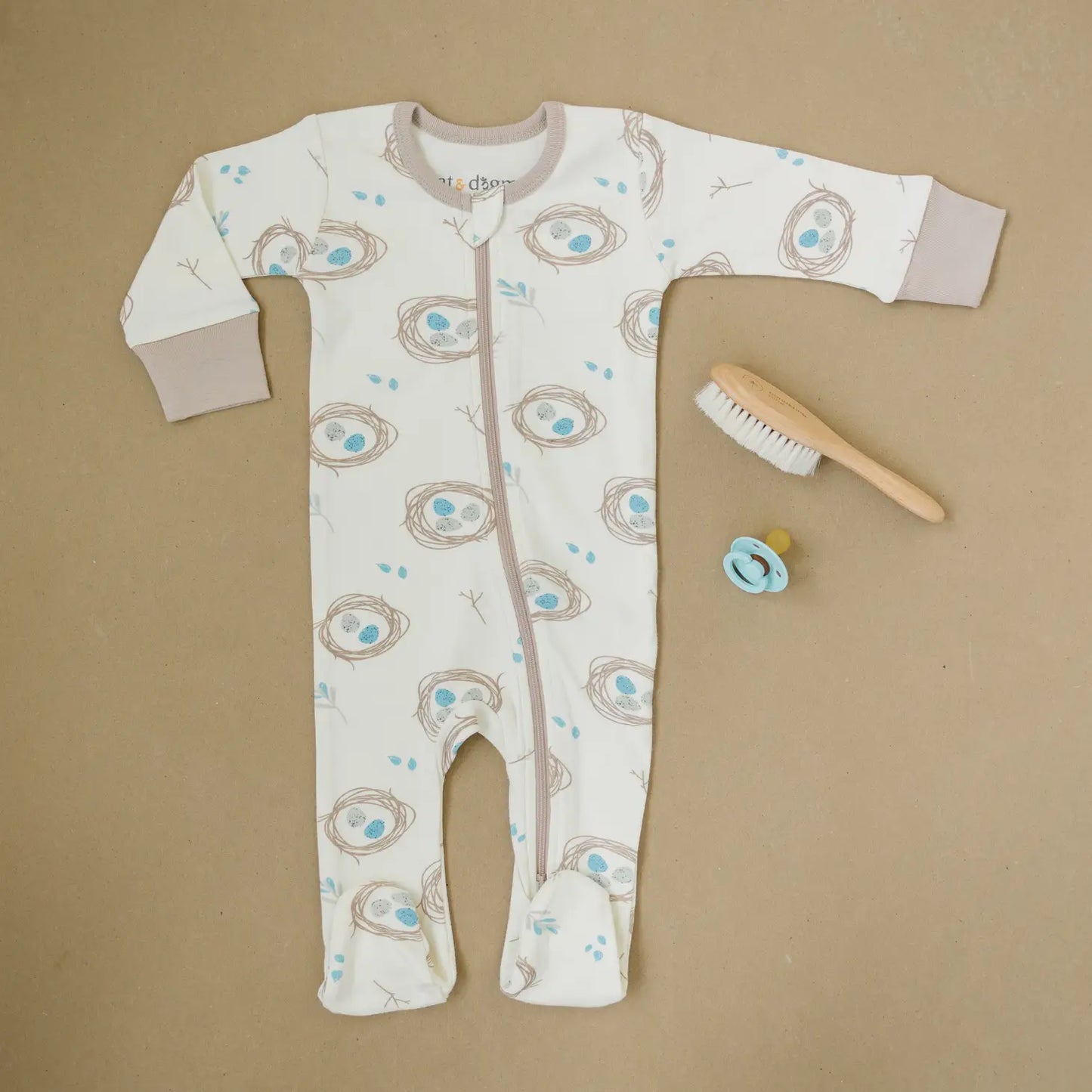 Quail Nest Organic Baby Footie Pajamas