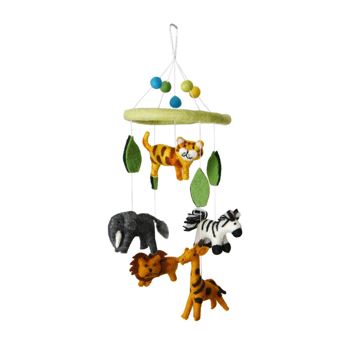Wool Felt Baby Mobile - Zoo Animals