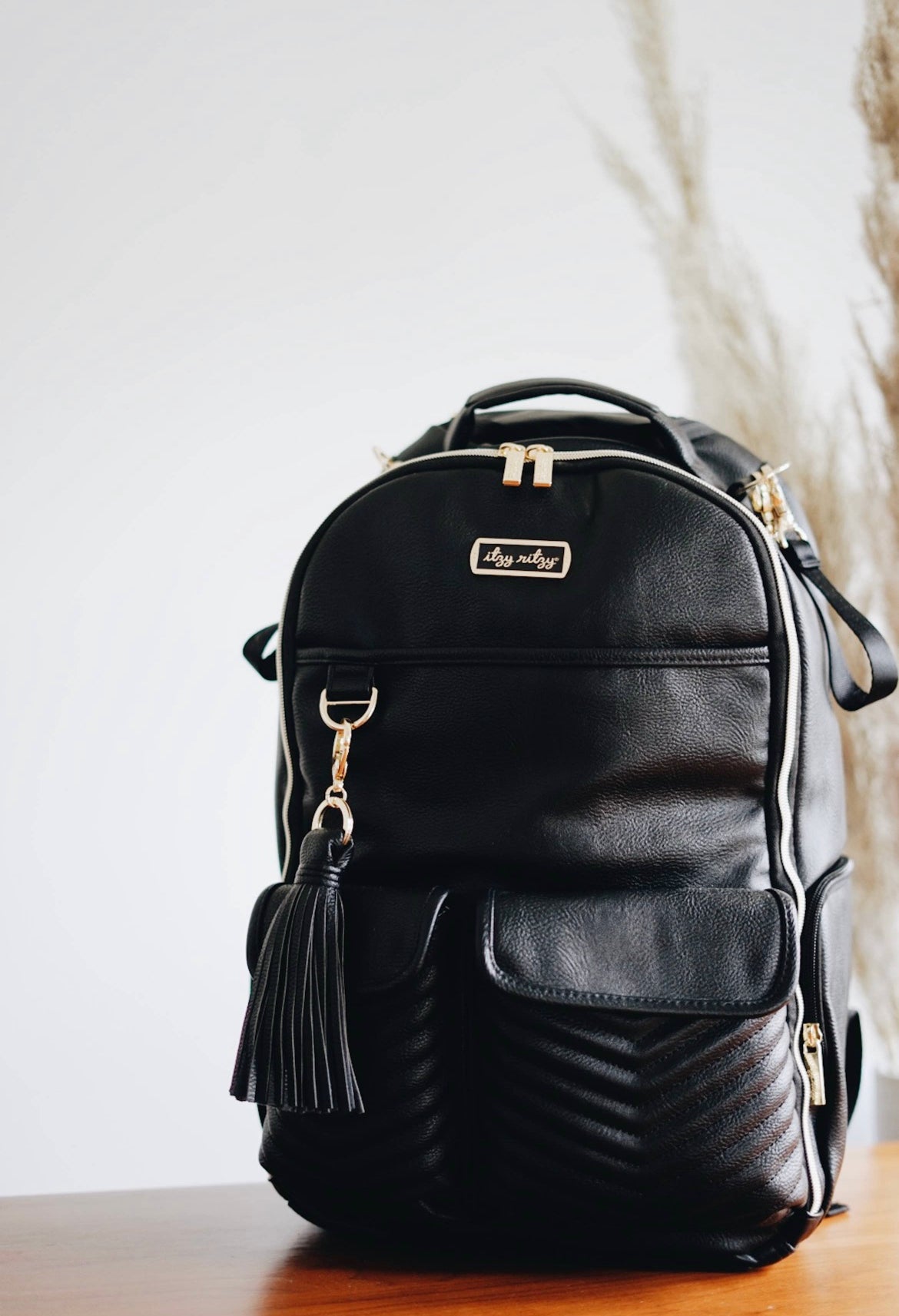 Itzy Ritzy Jetsetter Black Boss Backpack Diaper Bag