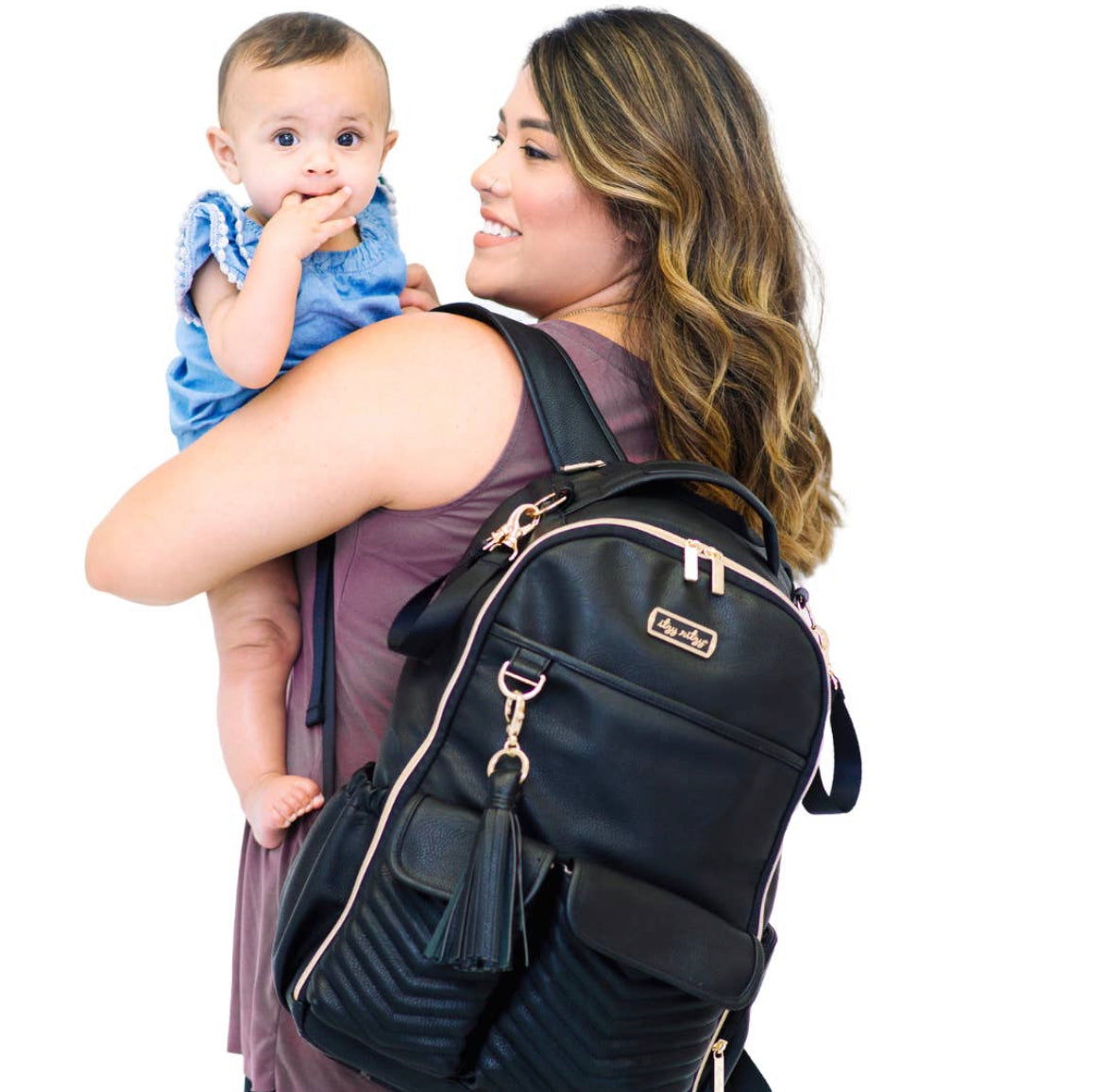 Itzy Ritzy Jetsetter Black Boss Backpack Diaper Bag
