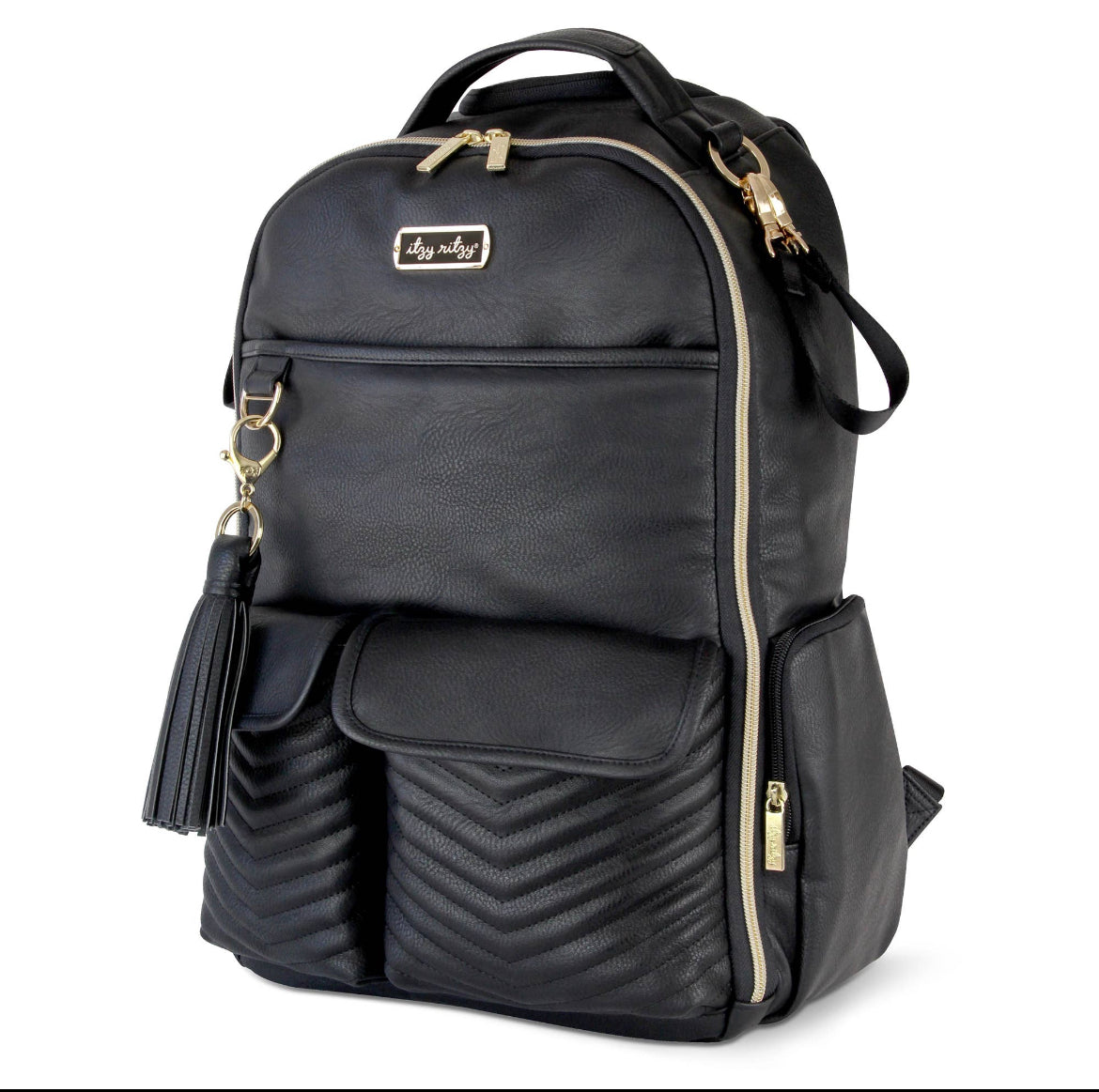 Itzy Ritzy Jetsetter Black Boss Backpack Diaper Bag
