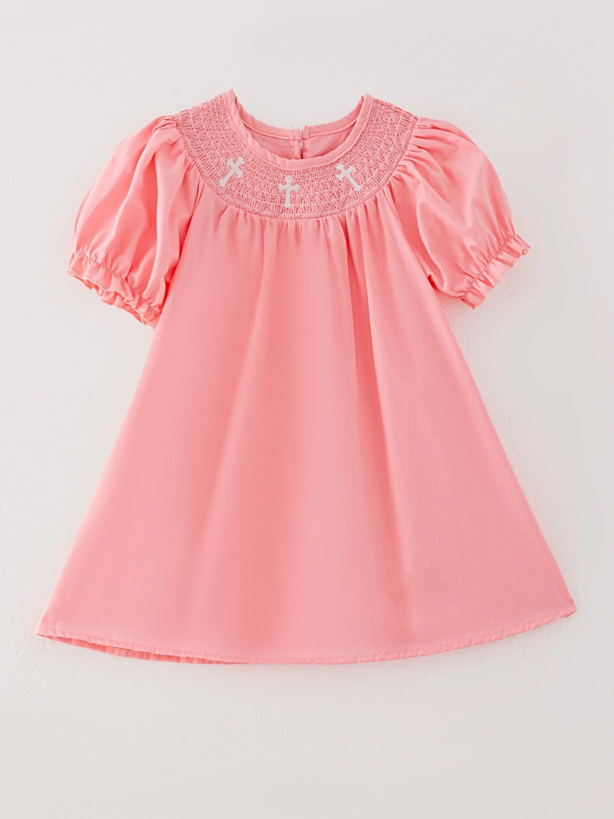 Pink Smocked Cross Dress