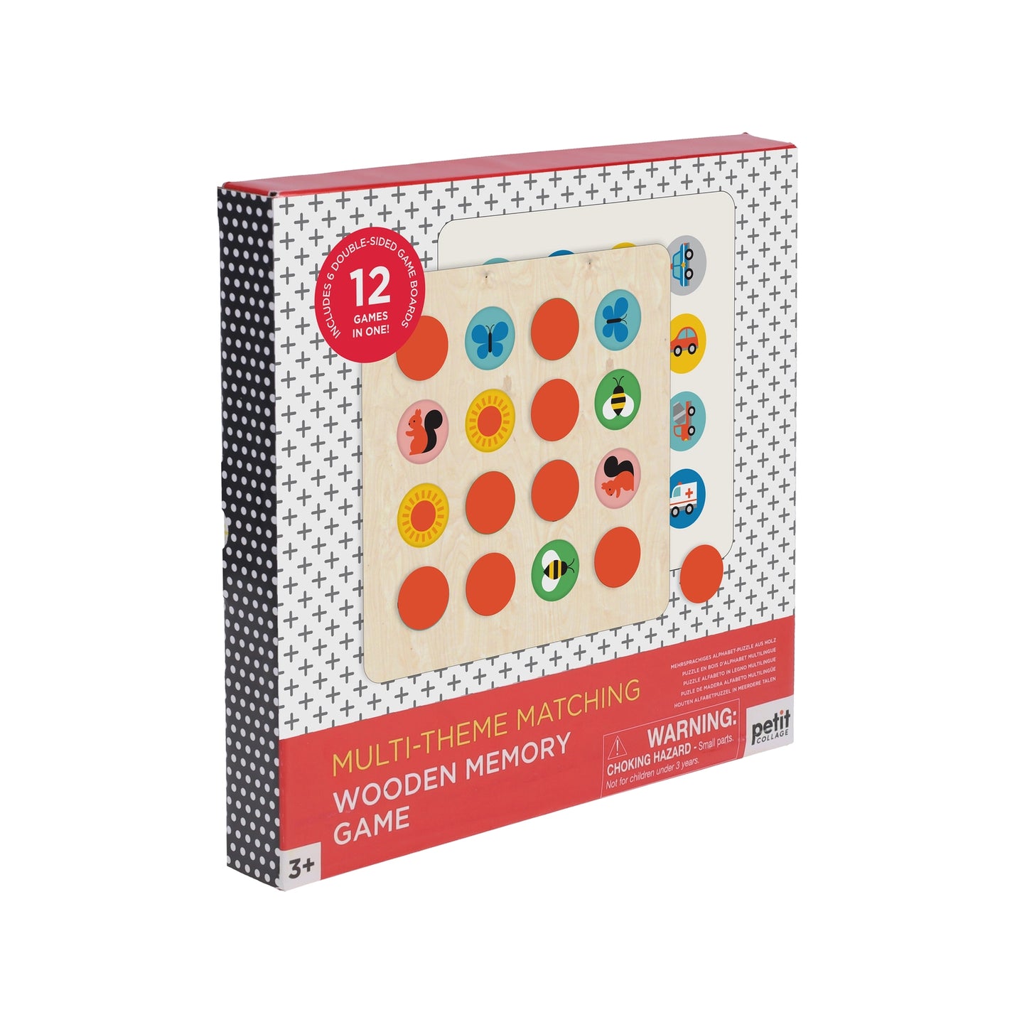 12-in-1 Matching Wooden Memory Game