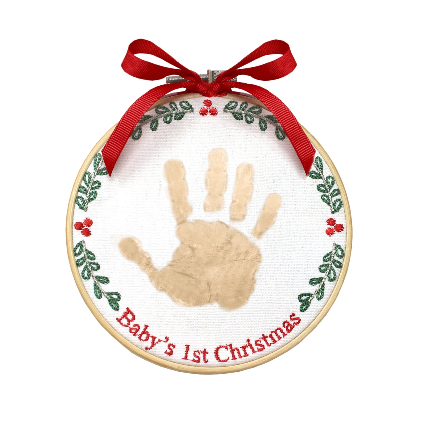 A Stitch in Time Handprint Ornament