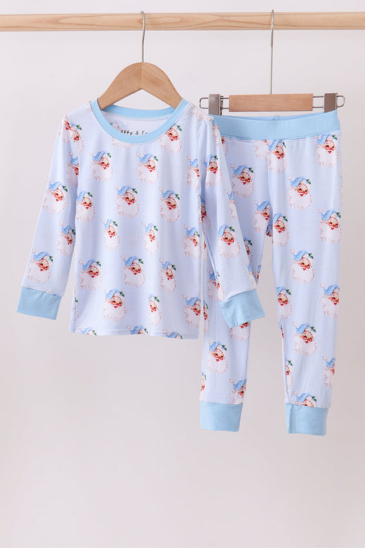 Vintage Blue Santa Set