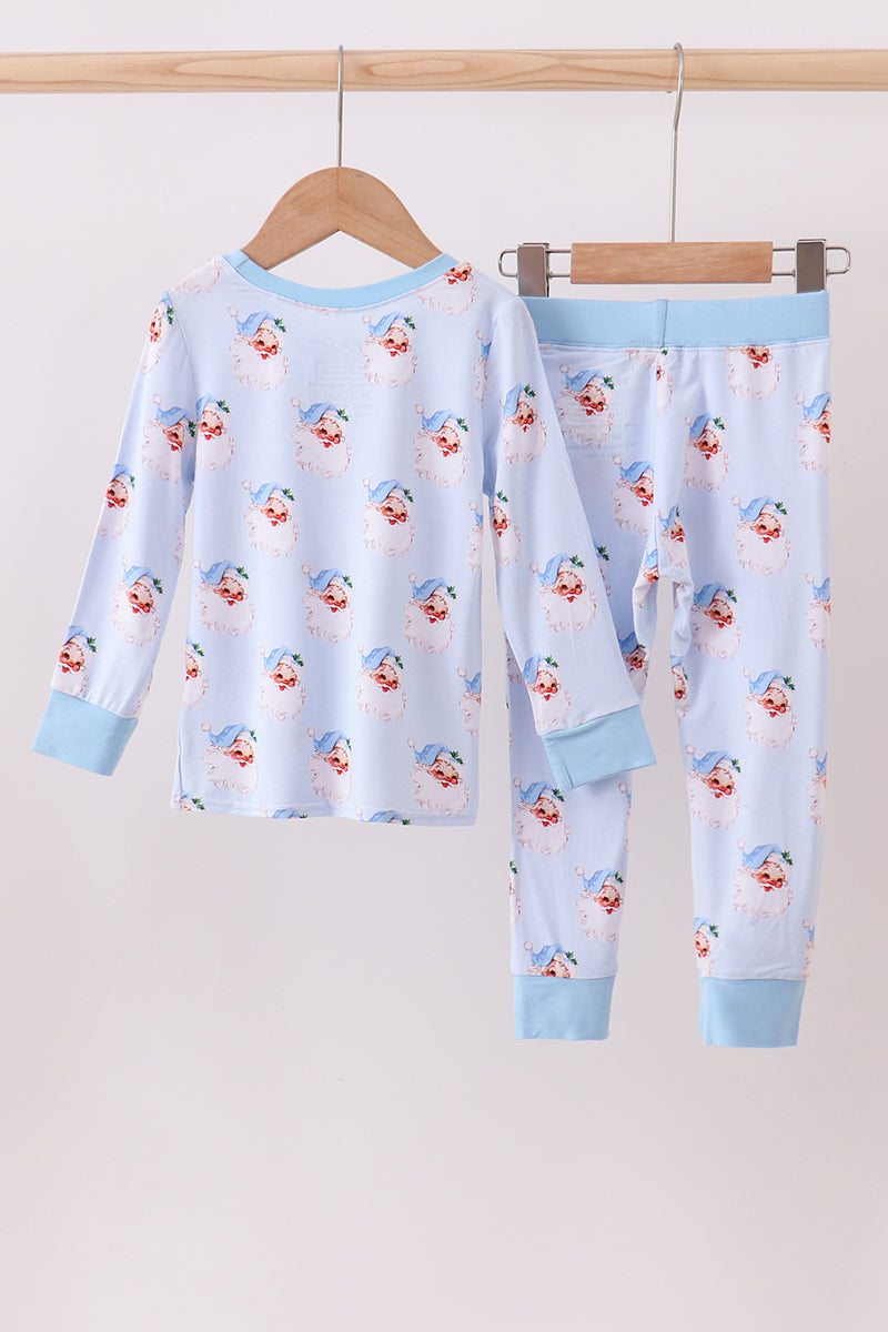 Vintage Blue Santa Set