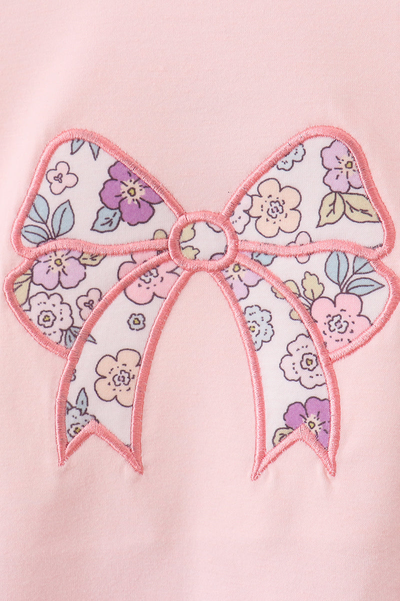 Pink Floral Bow Bubble
