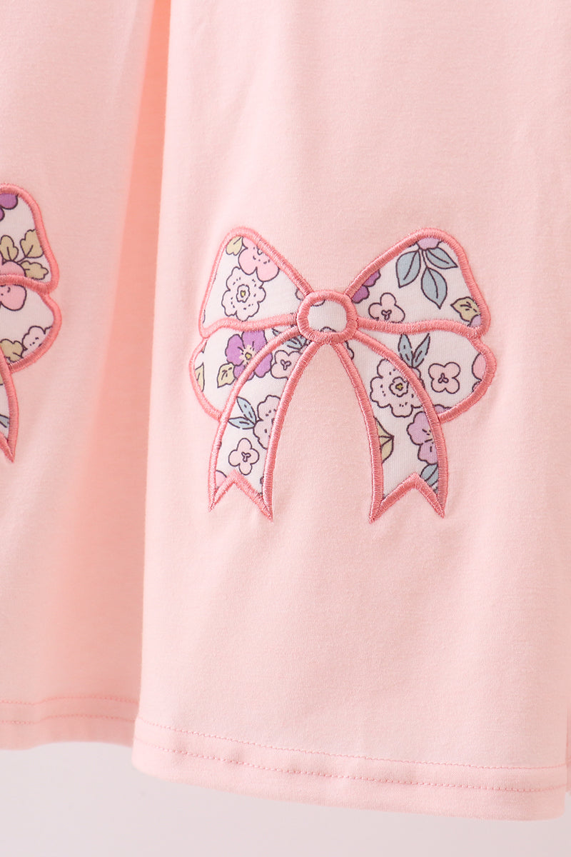 Pink Floral Bow Dress