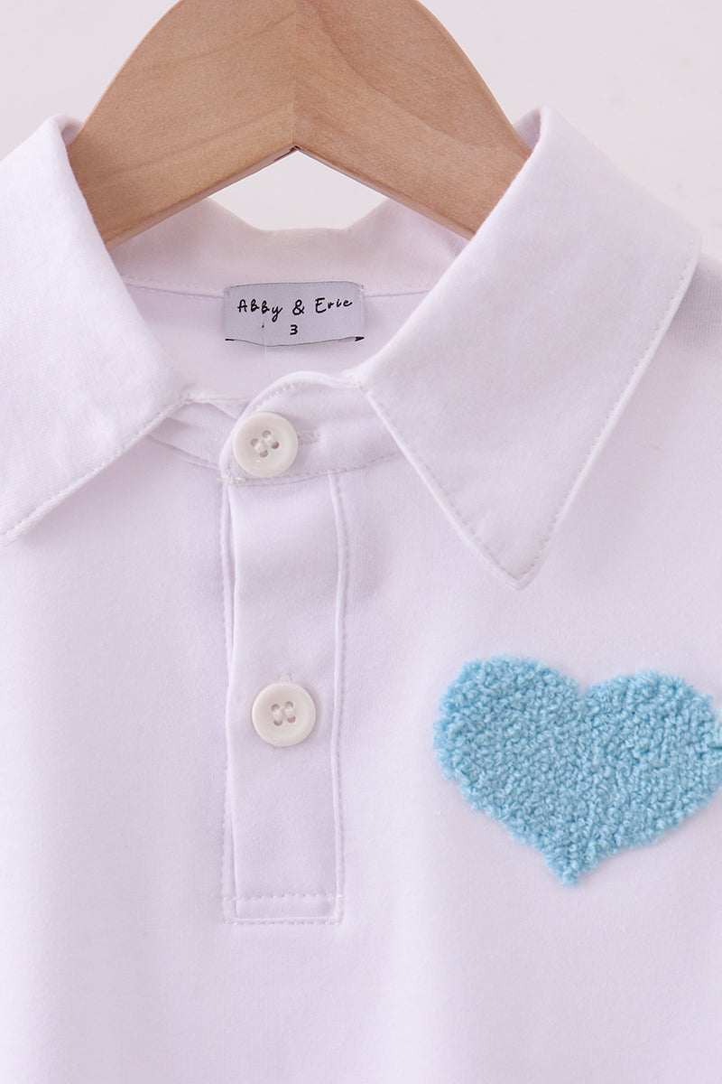Heart French Knot LS Polo