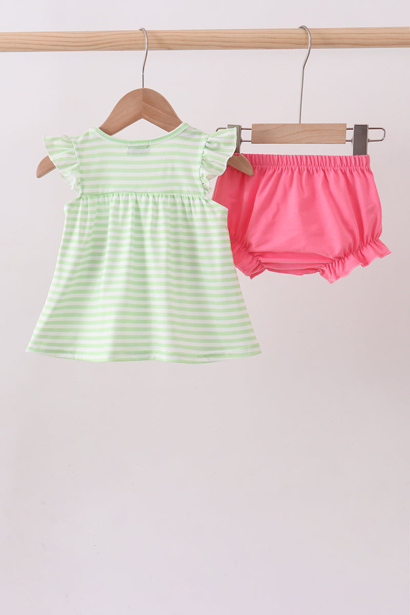 Green Watermelon Bloomer Set