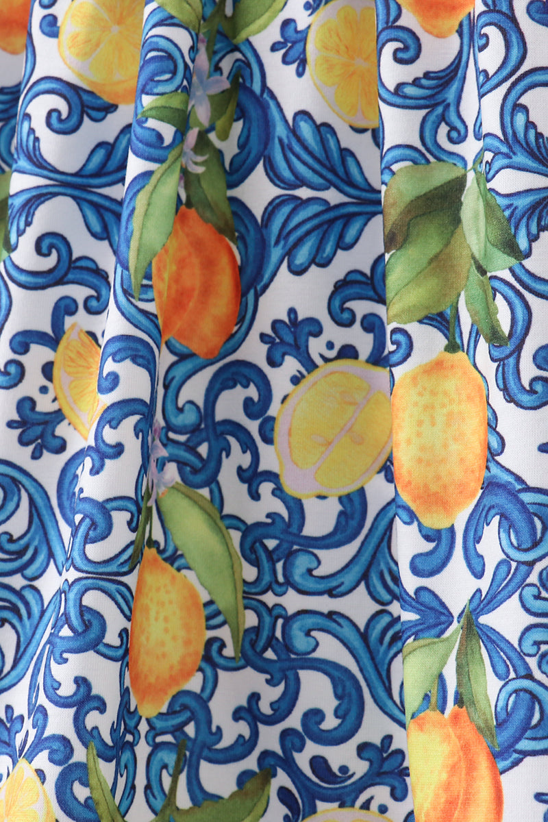 Lemon Smocked Shorts Set