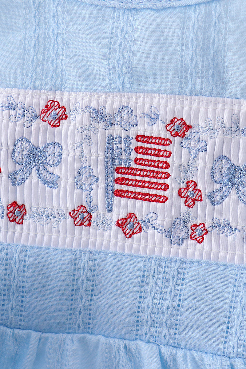 Flag Jacquard Ruffle Bubble