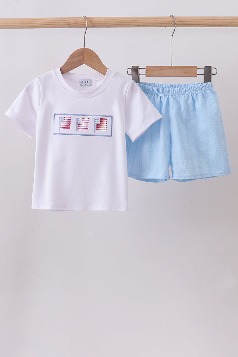 Flag Jacquard Shorts Set