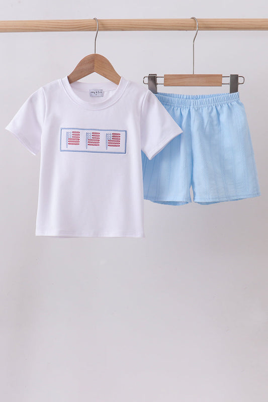Flag Jacquard Shorts Set