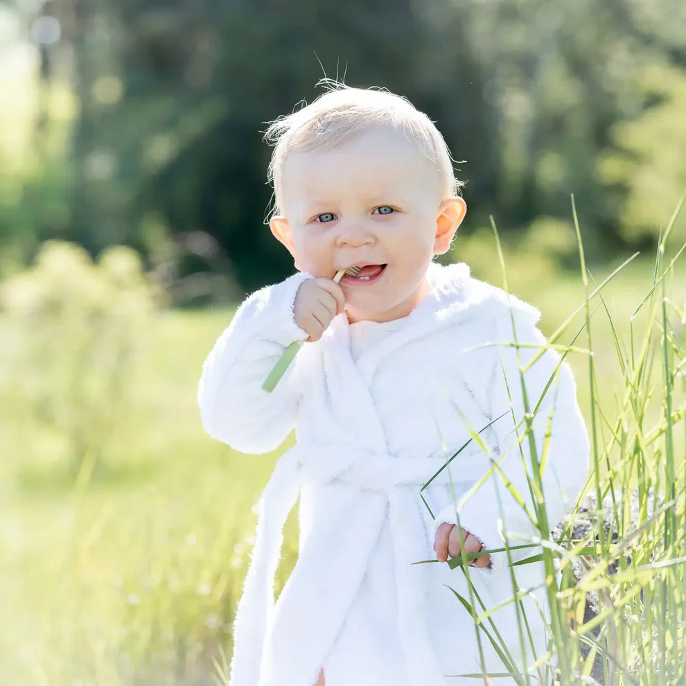 White Organic Cotton Bath Robe