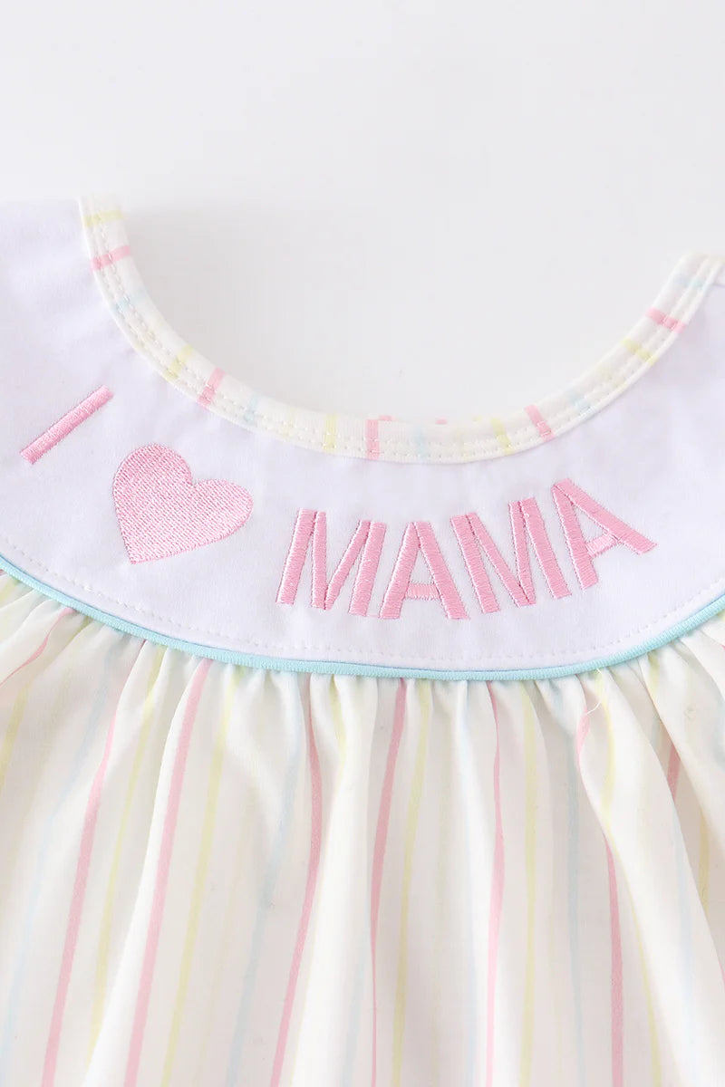 I Love Mama Embroidered Set