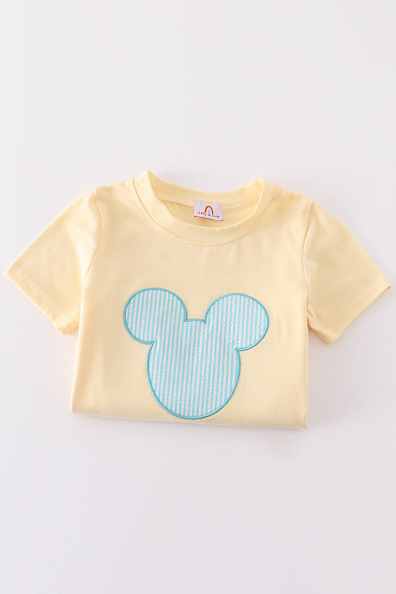 Yellow Mouse Shorts Set