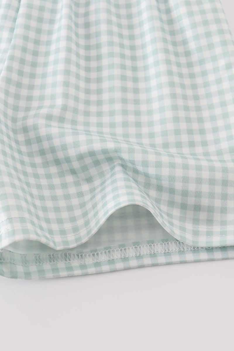 Green Gingham Pocket Set