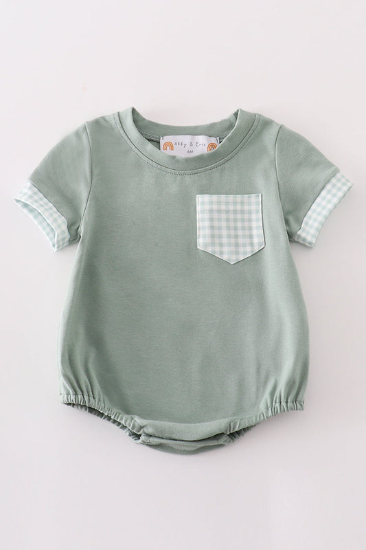 Green Gingham Pocket Bubble