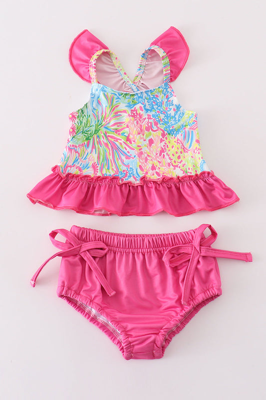 Pink Tropical Swimsuit 2pc